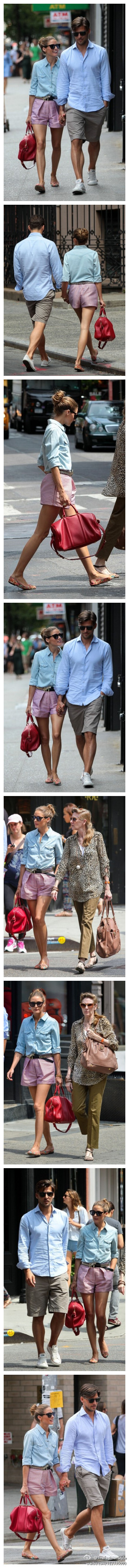 #名媛街拍#—— #Olivia Palermo# Gets Lunch with Her Mom and Boyfriend。 2013.07.24 HQ（#高清组图#）