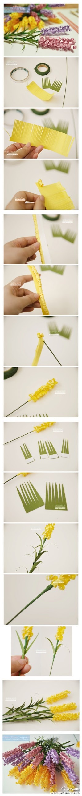 The flowers are small action steps of colored paper.<3