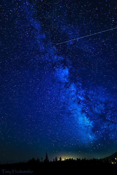 Milky Way along the Tetons 深蓝