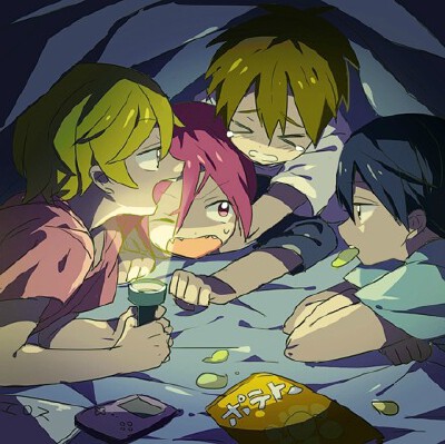 #Free!# [畫師:hamatin id=37768904 侵刪] 這組圖不要太溫馨啊啊啊啊!!!!! 評分> http://t.cn/zQ8TtsV