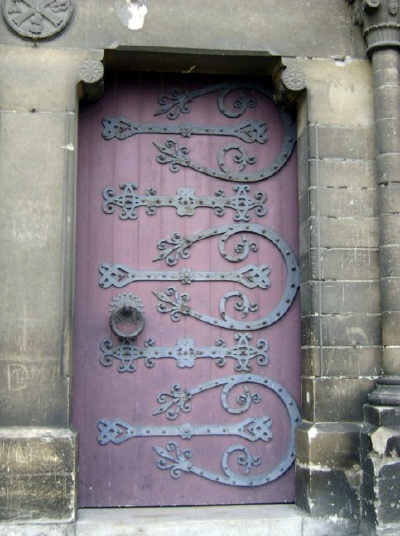 Mauve and ornate. It works.