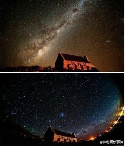 【星空自然保护区，你听说过吗？】这是全世界星空最美的地方——新西兰的小镇特卡波，它将成为世界上第一个“星空自然保护区”。特卡波的夜空静谧而璀璨，银河和大团星座清晰可见，令人仿佛置身于童话世界！