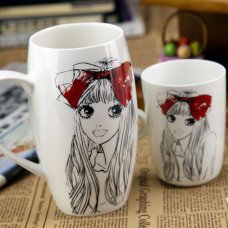 《姐妹杯之花季无双》百姓坊个性定制骨瓷杯 马克杯 咖啡杯