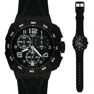 包邮swatch斯沃琪全国联保专柜正品计时夜光运动休闲男表 SUIB400