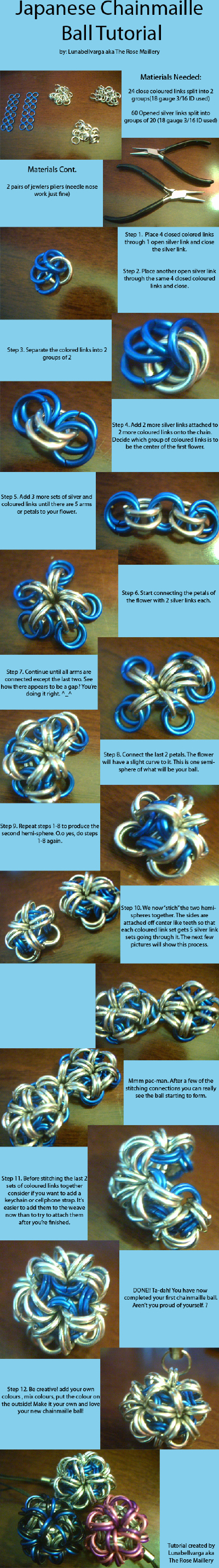 Chainmaille Ball Tutorial by lunabellvarga