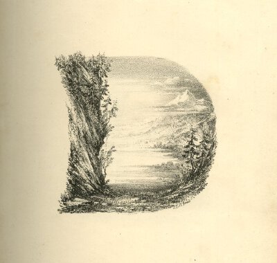 一个19世纪的风景字母表。由艺术家Charles Joseph Hullmandel创作完成于1818年到1860年之间，现在收藏在大英博物馆。
