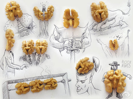 【创意画画】艺术家Victor Nunes令人惊叹的创意铅笔画。日常用品加上简单的画，立马高大上了！