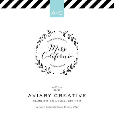 Pre-made Logo Design &amp;quot;Miss California&amp;quot; Boutique Graphic Design / Custom Branding