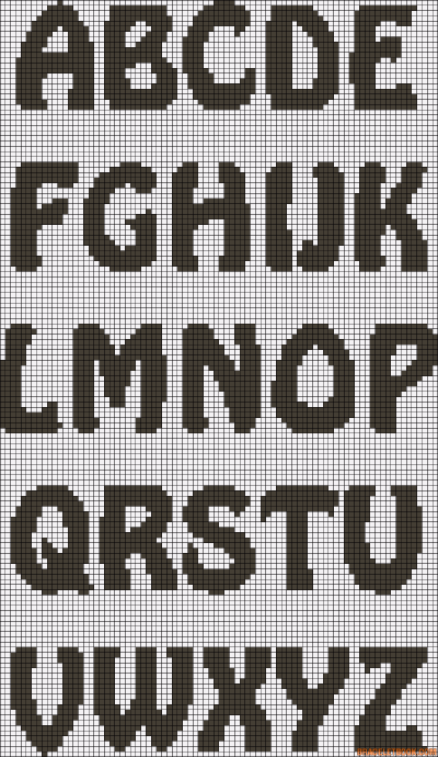 ABC Alphabet perler bead pattern