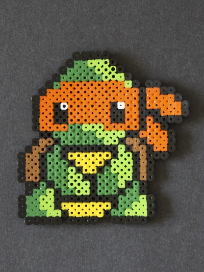 Michelangelo Ninja Turtle perler bead sprite