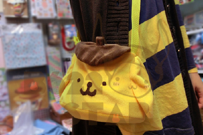 sanrio●布丁狗 黄色毛绒 挎包