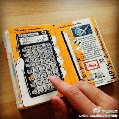 身边带着小本子，用图画代替文字记入自己的美好生活，真是再棒不过了！| Photo From Internet