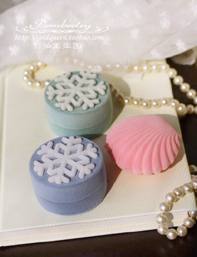 可爱雪花｜贝壳 毛绒首饰盒