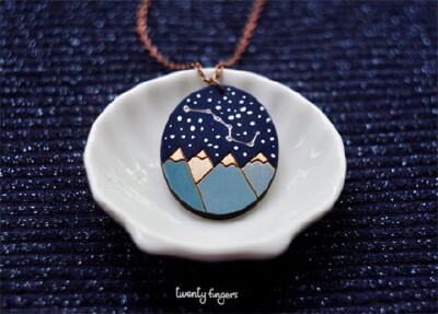 owl【木石姻缘】#森女手作#TwentyFingers的木质饰品