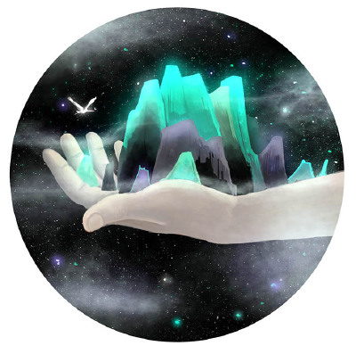 【白露集】 古风写意水彩手绘插画 庐山 作者: 路路杨