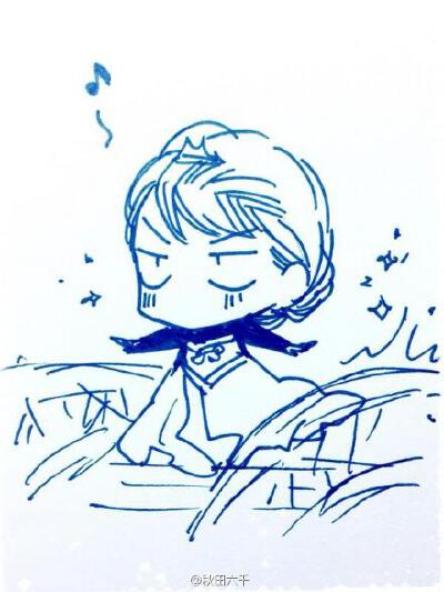 种村有菜老师看了《冰雪奇缘》后画的呆萌版Elsa~Let it goLet it go