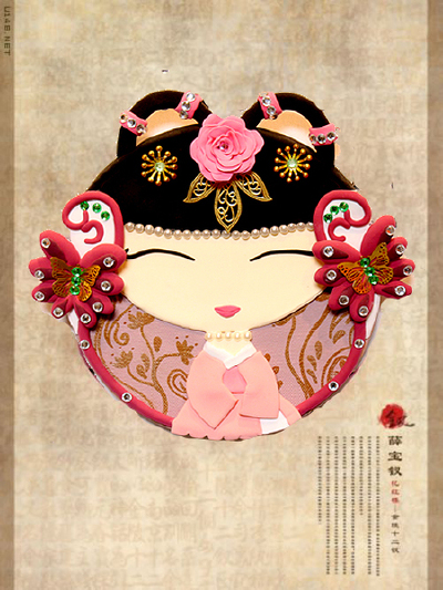 定制 {研} 金陵十二钗粘土工艺画。