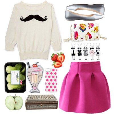 A fashion look from February 2014 featuring Nine West flats, Betsey Johnson shoulder bags and Incase tech accessories. Browse and shop related looks.