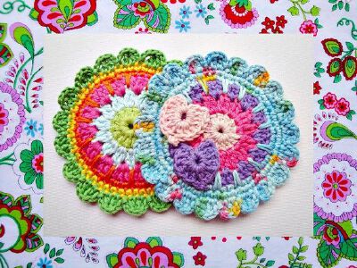 Instant Download Colorful Medallion Crochet by wonderfulhands, $4.90
