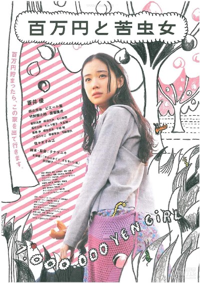 百万元与苦虫女 (2008)Hyakuman-en to nigamushi onna佐藤铃子，21岁，没有技能证书、没有特长、没有朋友。大专毕业后，铃子没找到固定的工作，她住在父母家，平时打点零工。内向但又倔强的铃子和家人发生了矛盾，她…