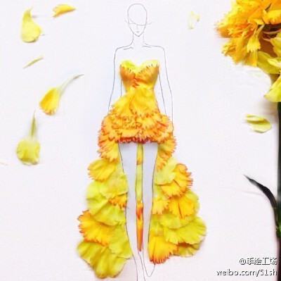 花瓣做成的时尚插画 | 新加坡艺术家 Grace Ciao