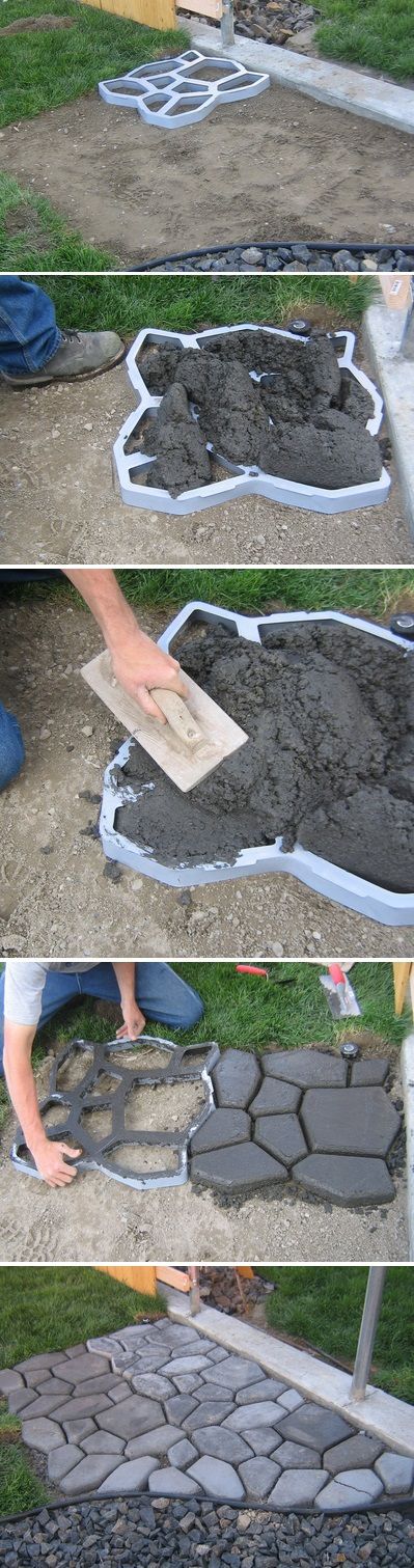 I'd make colored concrete