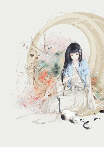 低眉莞尔。插画师 @artistic青尘。