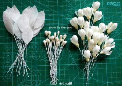 #手工烫花##布花#橘子花花环，花语:新娘的喜悦。@新势力DIY 晒书同时也算是交作业（按书中教程做哒）。走起约妹纸拍森林系~