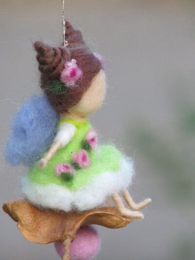 Needle felted little magic fairy green by Made4uByMagic on Etsy, $27.00