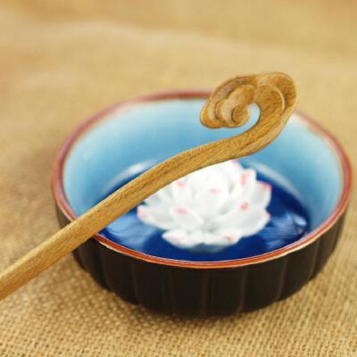 古典绿檀木发簪复古木簪子木发钗汉服古装配饰 免费刻字 灵云