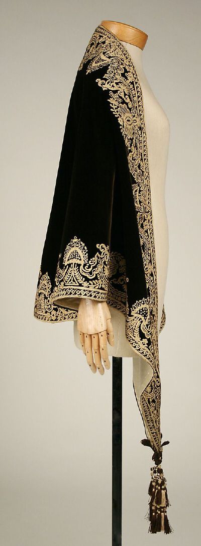 1857-1860 Mantle. Silk, American at Met Museum