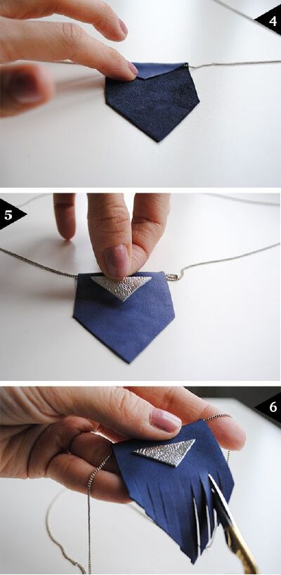 Jessica Robelo shows you how to make cute finger Leather necklaces #leather #tutorial #howto