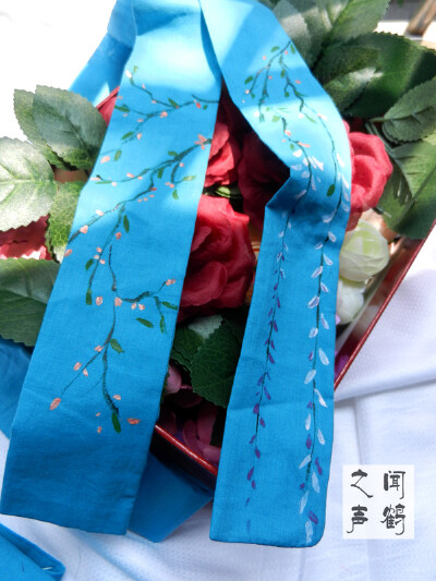 【繁花落尽·手绘发带】汉服配饰 闻鹤之声