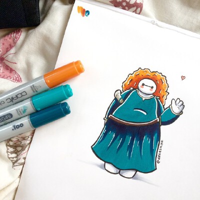 Baymax as Merida