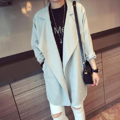 JUSTTONG瞳瞳 韩国最新订单 美哭！宽松随意大版春装女装风衣