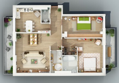 overhead shot