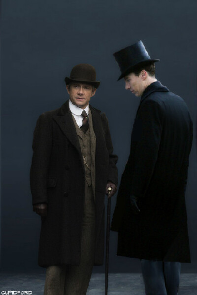 #Sherlock# “Whatever universe, whatever time. ” 一组根据神夏海报制作的特别篇推介，不同时空里的相遇（cr:O网页链接