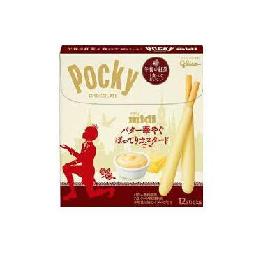 现货 日本固力果 glico pocky midi黄油奶油百奇饼干棒 12本入