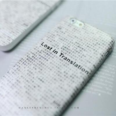 迷失。复古做旧报纸日文字风格苹果5s iphone6 plus 原创意手机壳