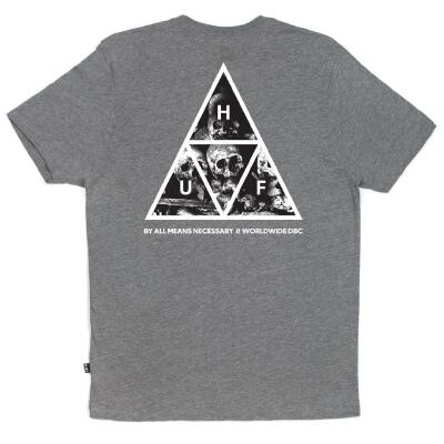 HUF TRIPLE TRIANGLE SKULLS TEE 灰色T恤
