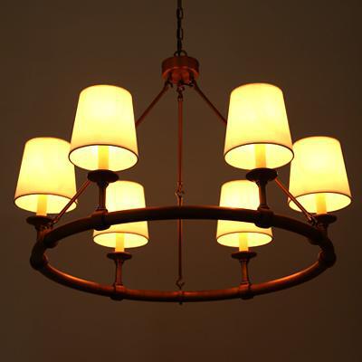 设计师创意美式欧式田园客餐厅吊灯铁艺吊灯布艺吊灯工程吊灯