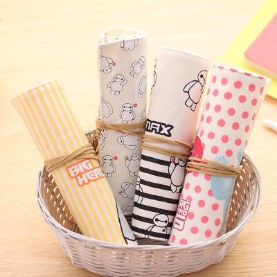 韩国文具 创意卡通大白卷卷笔袋 印花文具袋 铅笔袋