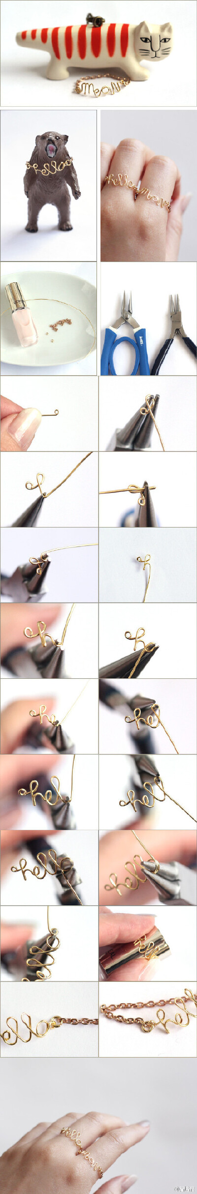 #Wire Word Rings# 字戒。用线说话，是个细致活儿。（有点不知道该发啥了，XD找找感觉。）
