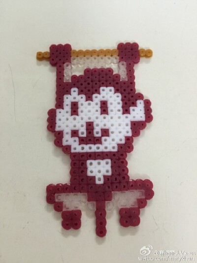 再接再厉 今天又做了一只小猴子 准备迎接猴年到来啊@MM拼豆 太喜欢了