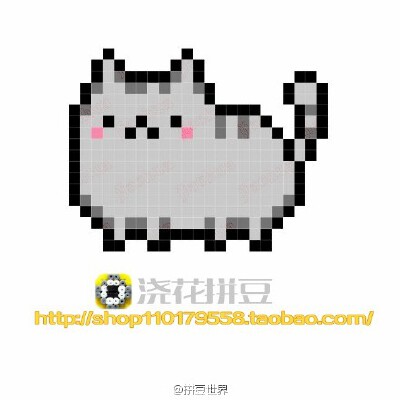 #拼豆成品# 胖吉猫 （因为要打工消失了一段时间要刷一下存在感才行）