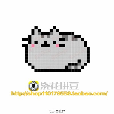 #拼豆成品# 胖吉猫 （因为要打工消失了一段时间要刷一下存在感才行）