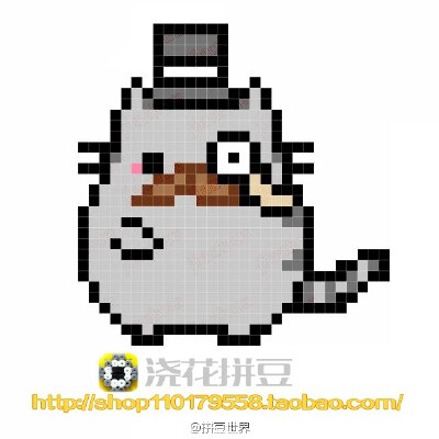 #拼豆成品# 胖吉猫 （因为要打工消失了一段时间要刷一下存在感才行）