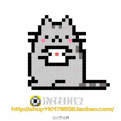 #拼豆成品# 胖吉猫 （因为要打工消失了一段时间要刷一下存在感才行）