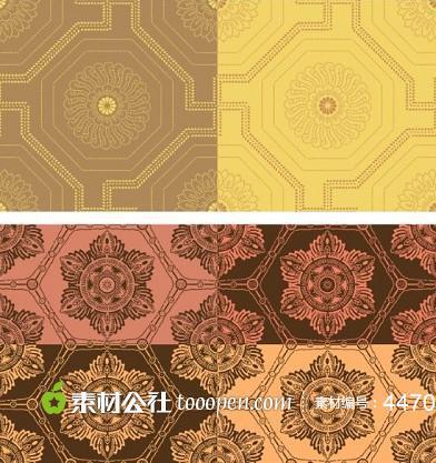 时尚花纹矢量素材下载