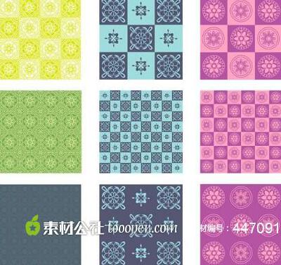 9款时尚花纹矢量素材